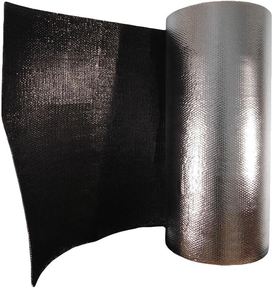 Reflective Black / Silver FOIL Double Bubble Foil Insulation Roll 4X75 300SF R8