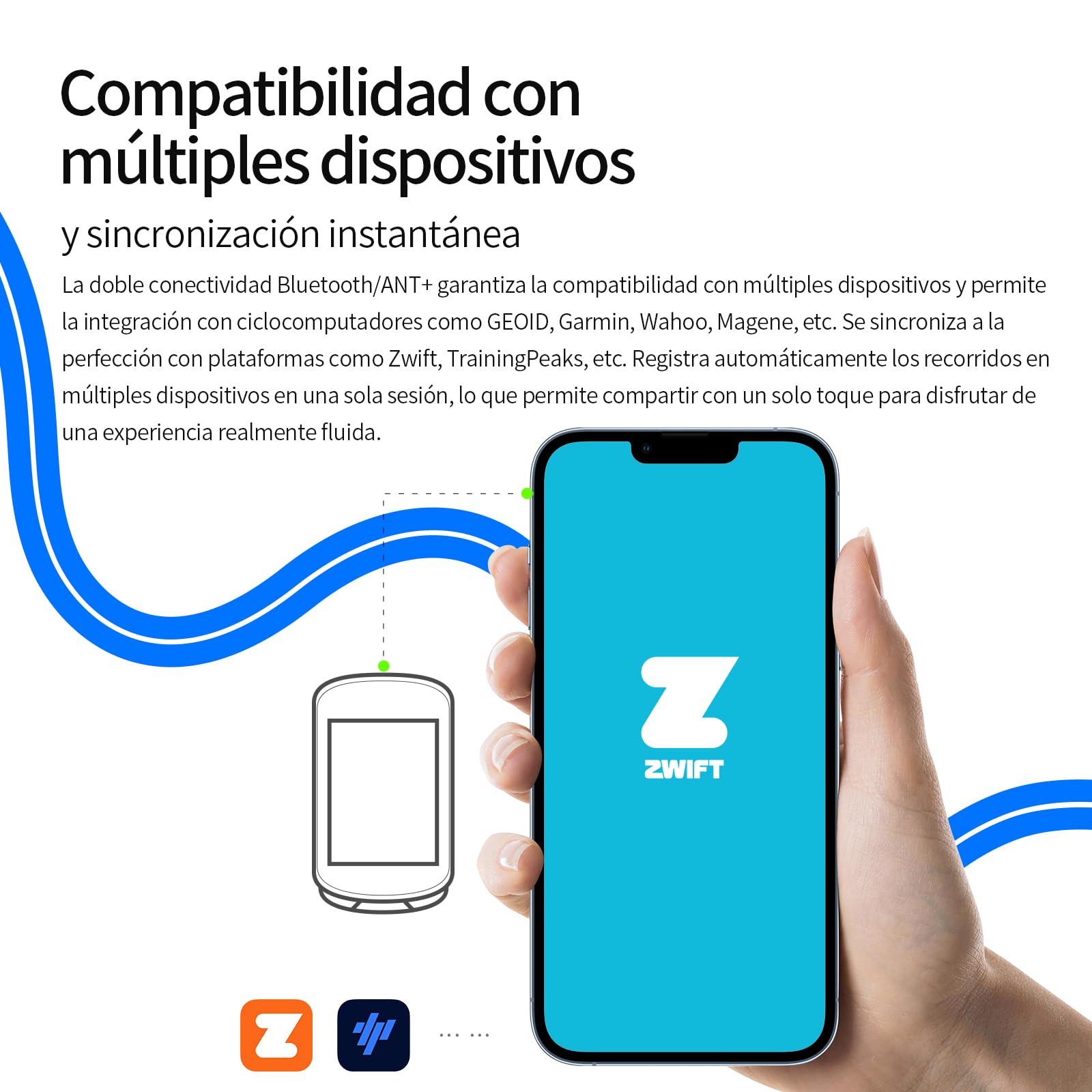 GEOID PM500 Medidor de Potencia para Bicicleta de Carretera - Cigüeñal Ligero 680g con Precisión ±1,5%, Batería 300 Horas, 110 BCD, Bluetooth/Ant+, IPX7 Impermeable