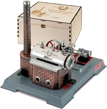 Wilesco Steam Locomotive, Medium, Wood, Automatic, Indoor, Assembly Not Required, Steam Locomotive Theme, Develops Fine Motor Skills, Ages 6+
