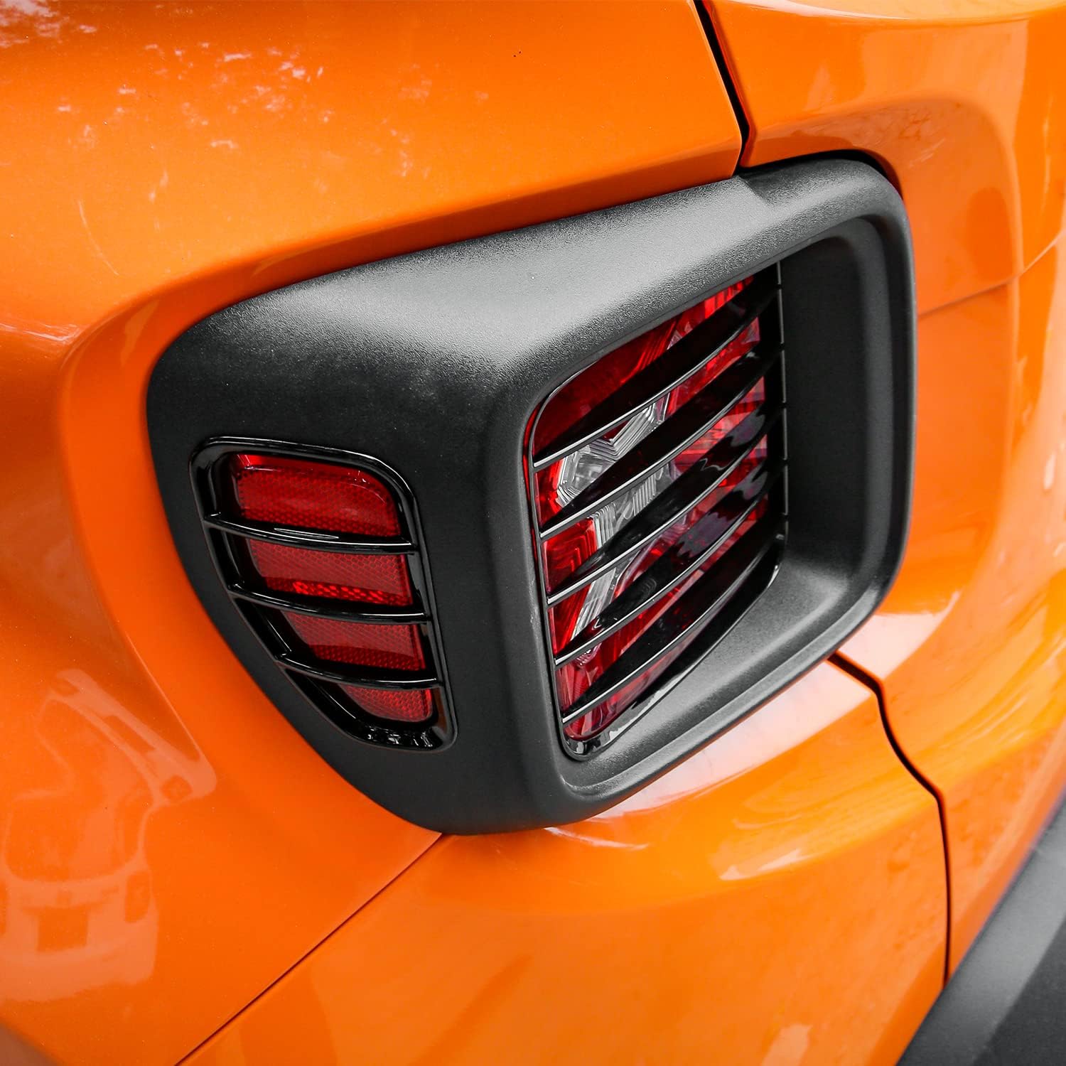 ABS Tail Light Okładki żaluzji Tylna osłona tylnego światła dla Jeep Renegade 2016-2021, czarny