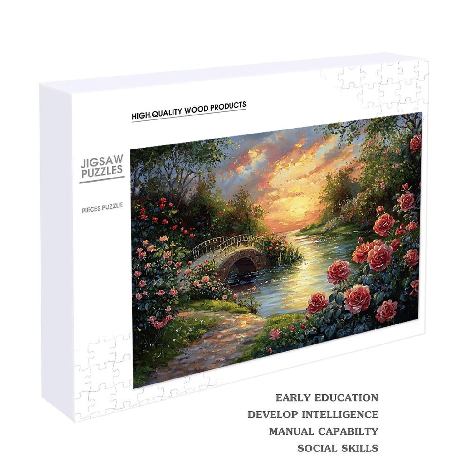 Puzzle in Legno per Adulti 1500 Pezzi | Vista Giardino| Giocattoli Educativi | Puzzle Adulti E Famiglie Decor | Dimensione Di 87x57cm | Regalo Adultis | Regali Natale (Formato: 34.8x22.8in) o-200