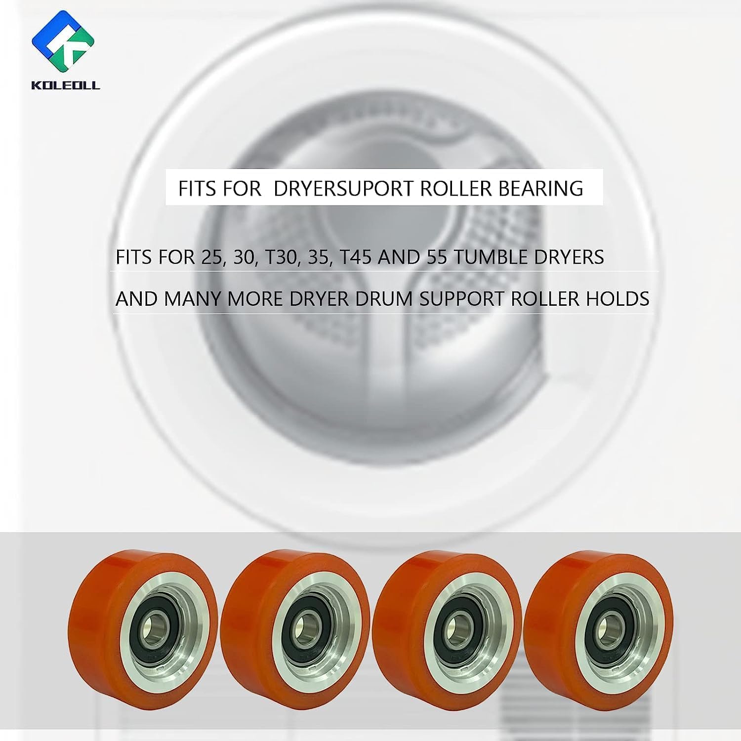 6 Pack 70298701P Roller And Seal Kit Compatible with HUEBSCH Speed Queen IPSO Dryer Support Roller Bearing 70568201 AP6240652 70052601 70052601P