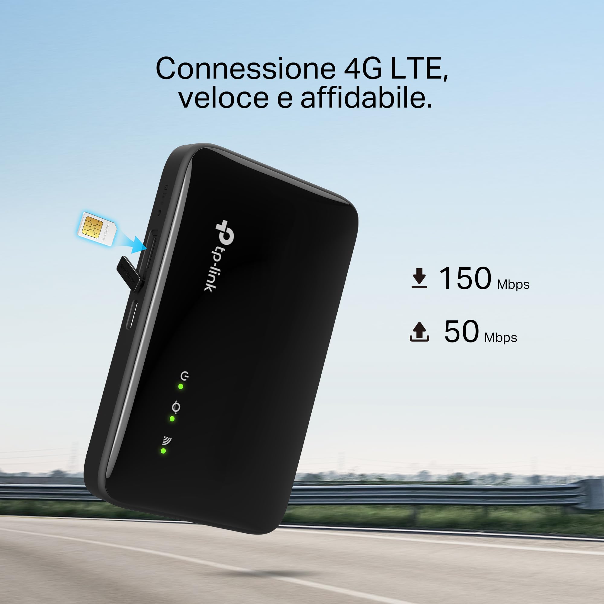 TP-Link M7005 Saponetta WiFi 6 AX300Mbps, Router WiFi con SIM, Router 4G LTE Cat4, Modem con SIM, Fino a 150 Mbps, Batteria 2400mAh, Fino a 12 Ore di Utilizzo