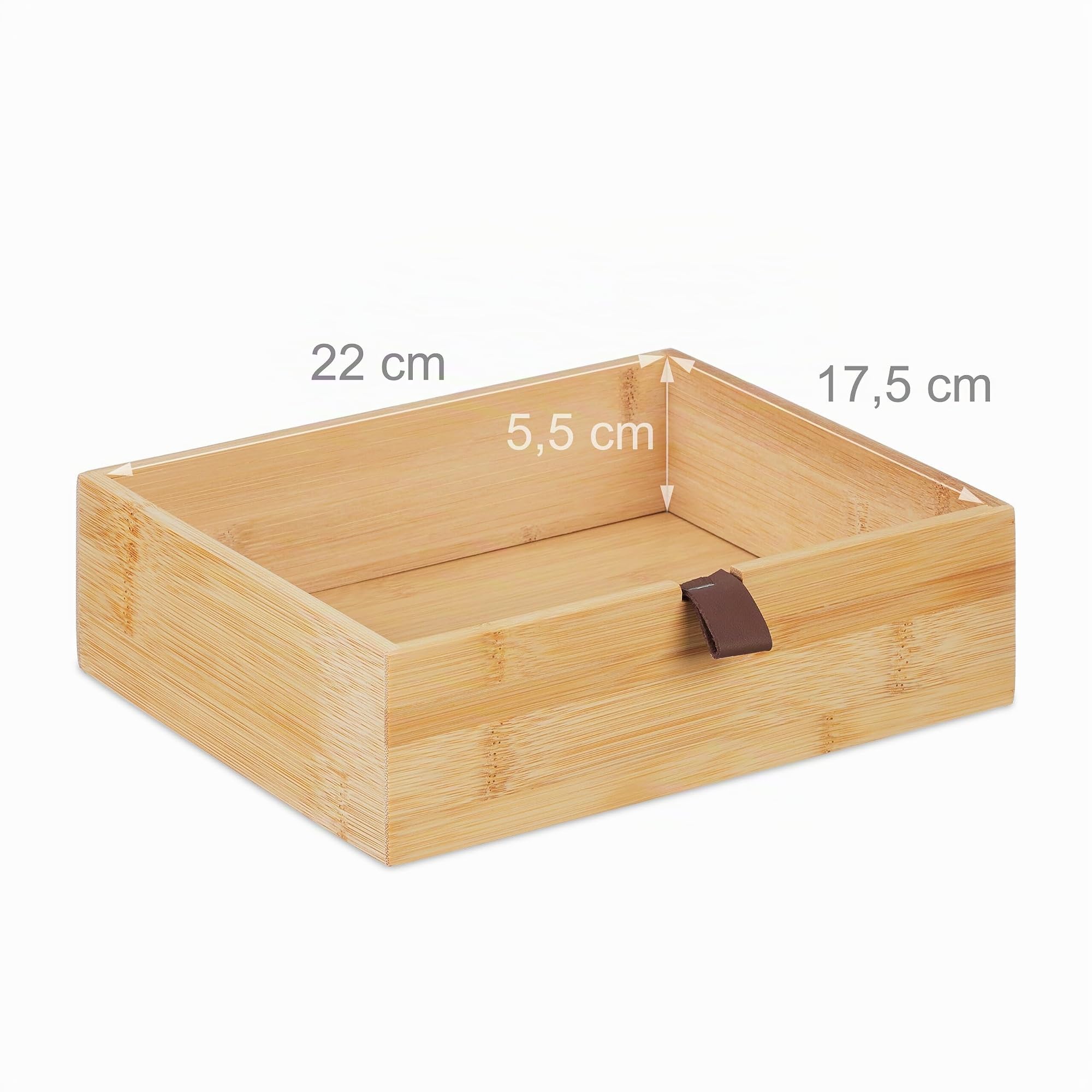Relaxdays Organizer da Scrivania, Desk Portapenne da Ufficio con 2 Cassetti in bambù, HxLxP: 14,5 x 25 x 20 cm, Naturale