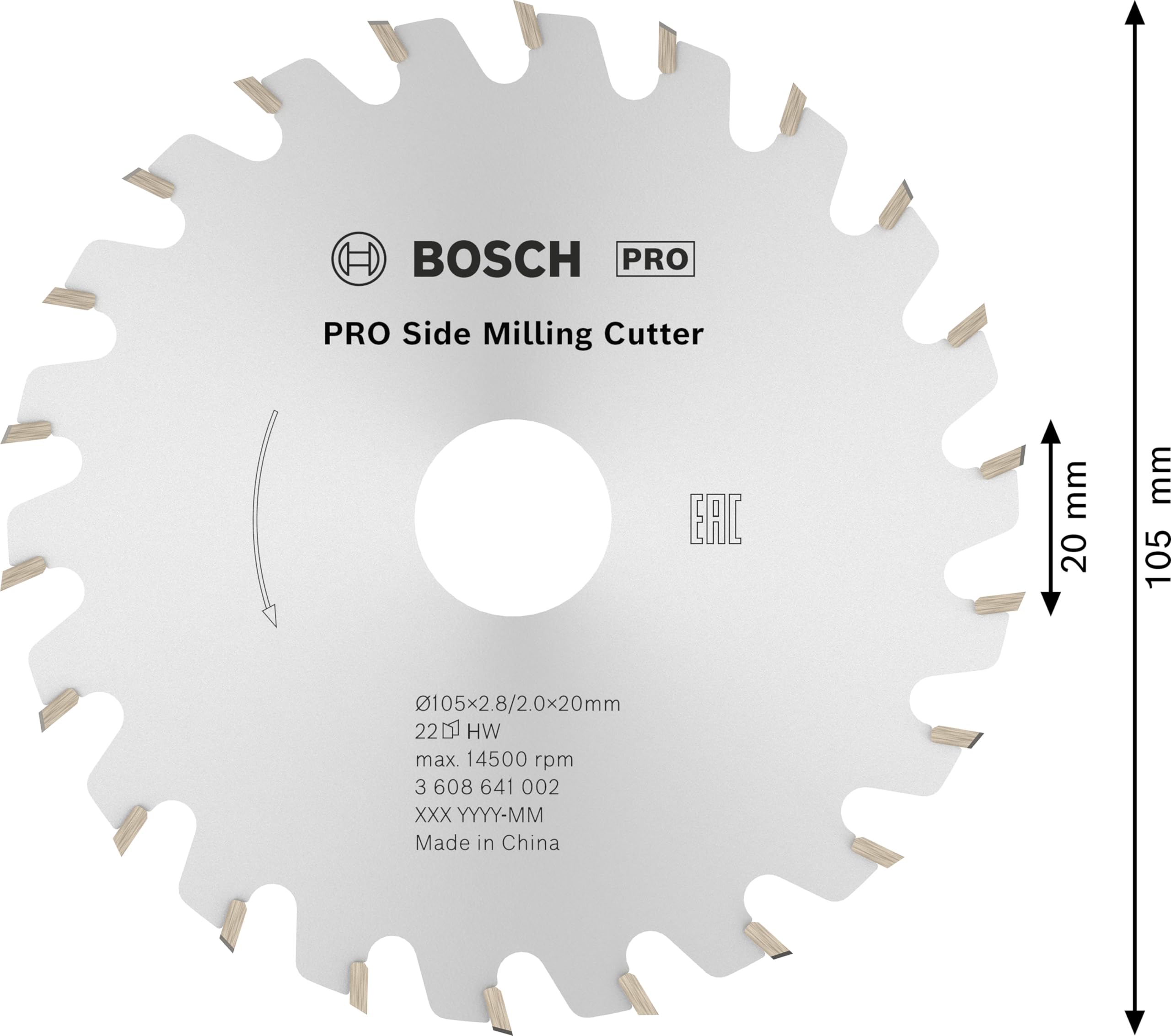 Bosch fraise circulaire 1 pièce 3608641002 pour entailleuse-rainureuse fraiseuse à lamelles GUF 4-22 A