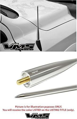Miniatura 4 de VMS Racing Antena de 13 pulgadas en aluminio Billet plateado compatible con Dodge Ram 1500 2500 3500 09-19 2009-2019