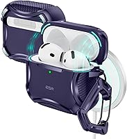 Vista 13 de ESR Funda para AirPods Pro de 2ª Generación, Compatible con Funda de Airpods Pro de 2ª/1ª Generación (2023/2022/2019), Compatible con MagSafe