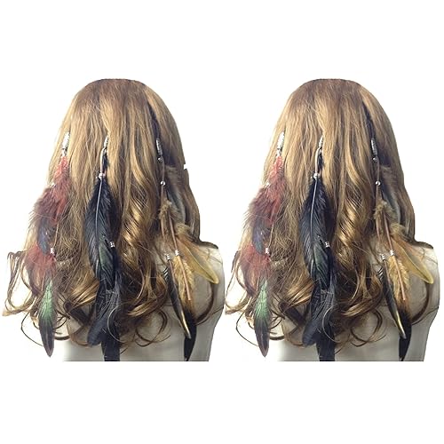 6 pinzas para el pelo de plumas, hippie, indio, bohemio, pasadores con borlas, pasadores bohemios, horquillas para el cabello, horquillas para el