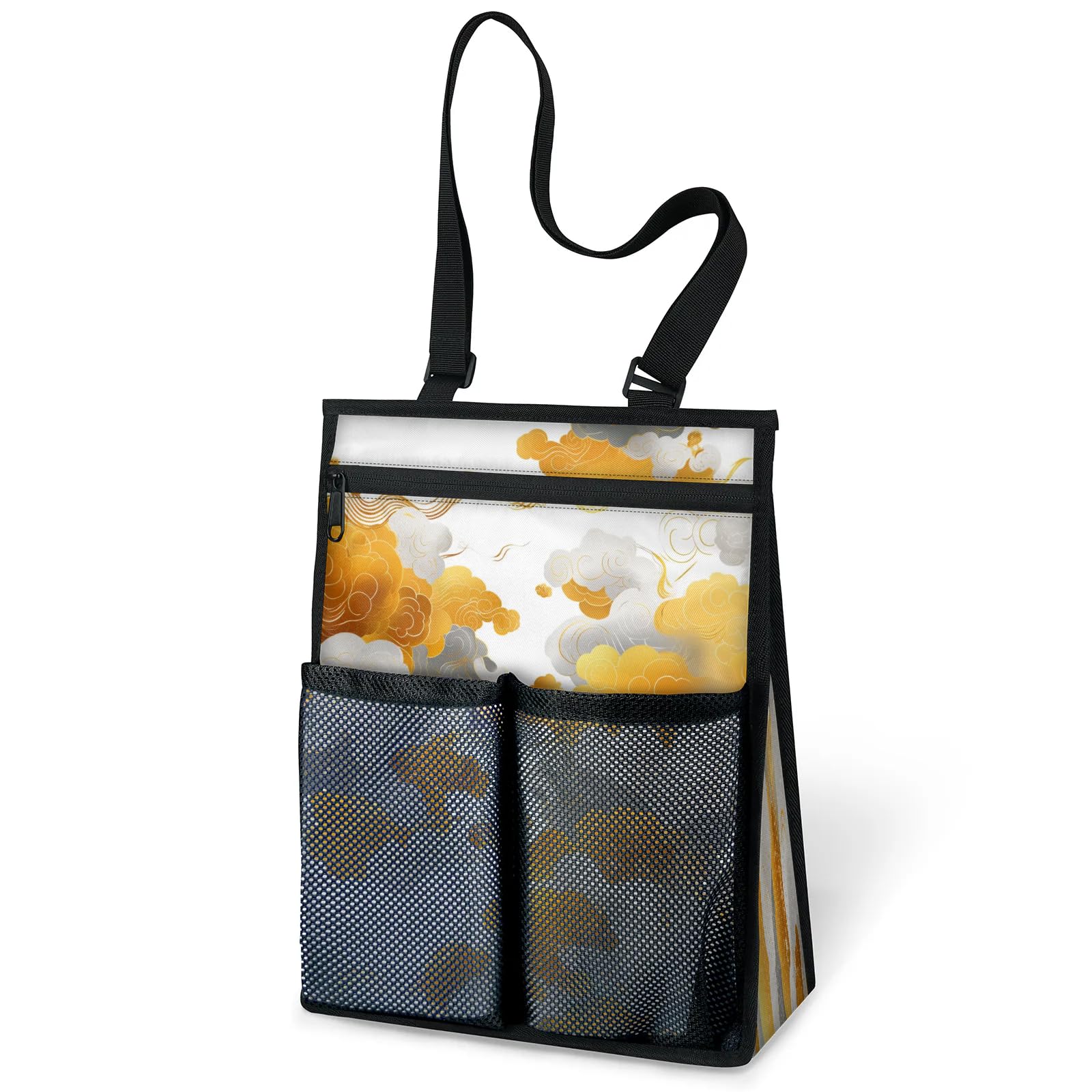 Ourtheme Art Cloud Portable Shower Bag for Travel Gym Camp Beach Tote Shower Caddy Bags Hanging Toiletry Organizer