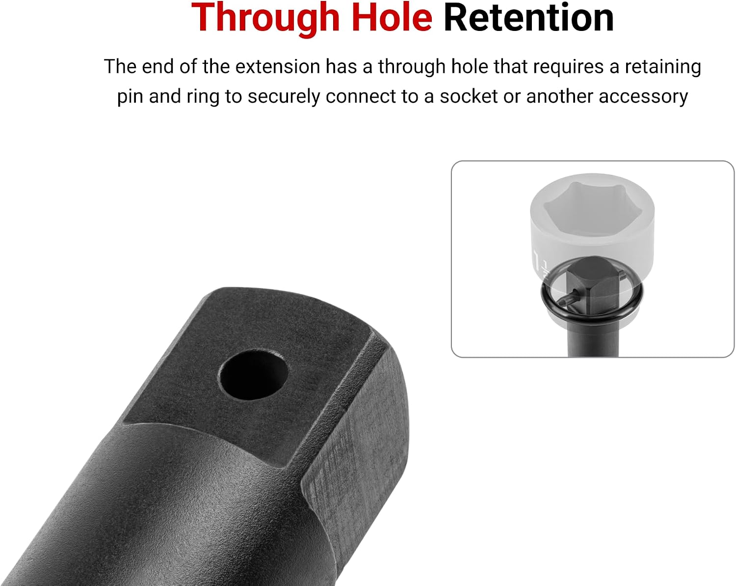 TEKTON 3/4 Inch Drive x 16 Inch Impact Extension (Through Hole) | SIA31016