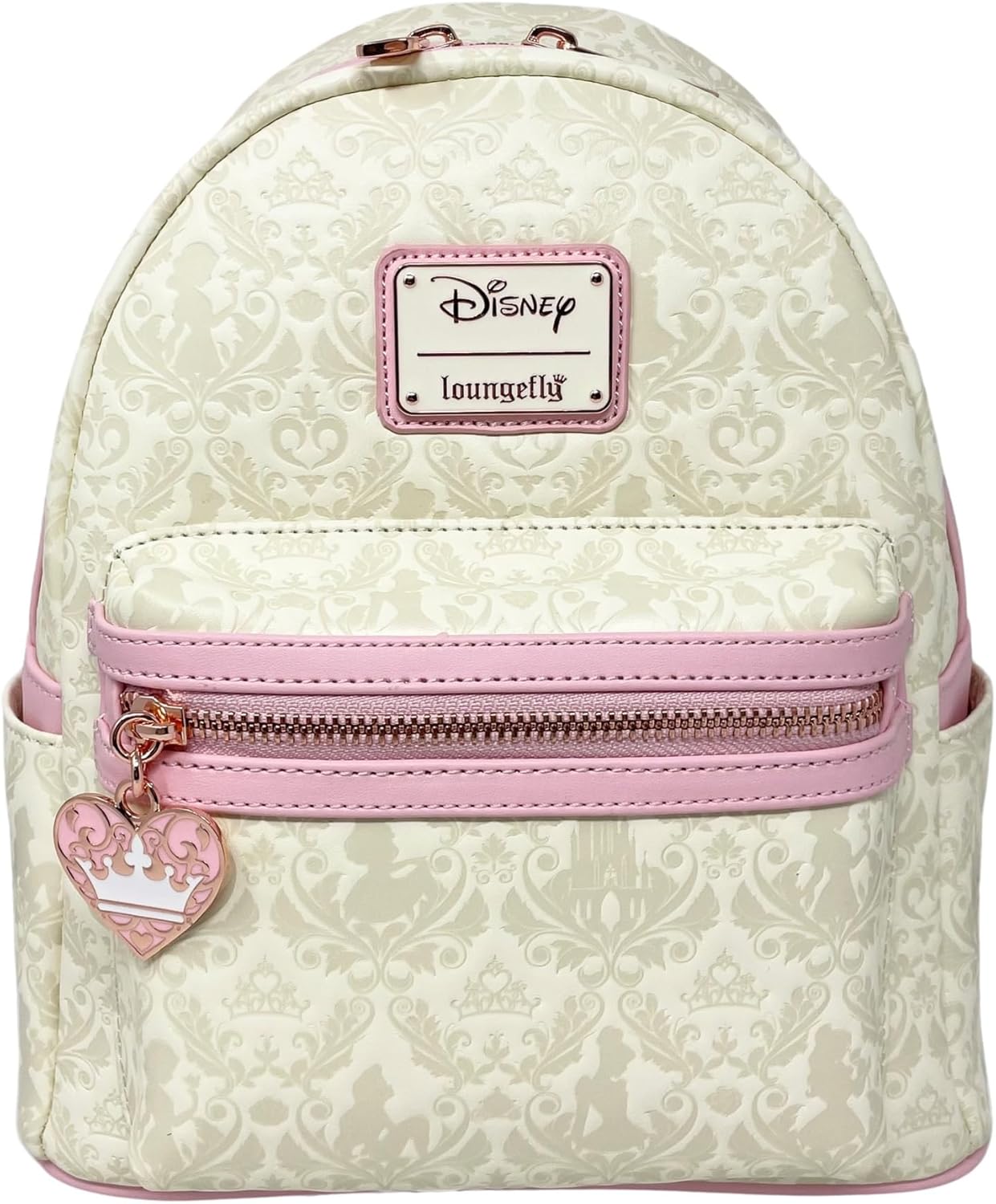 Loungefly Disney Princesses Damask Debossed Womens Double Strap Shoulder Bag Purse