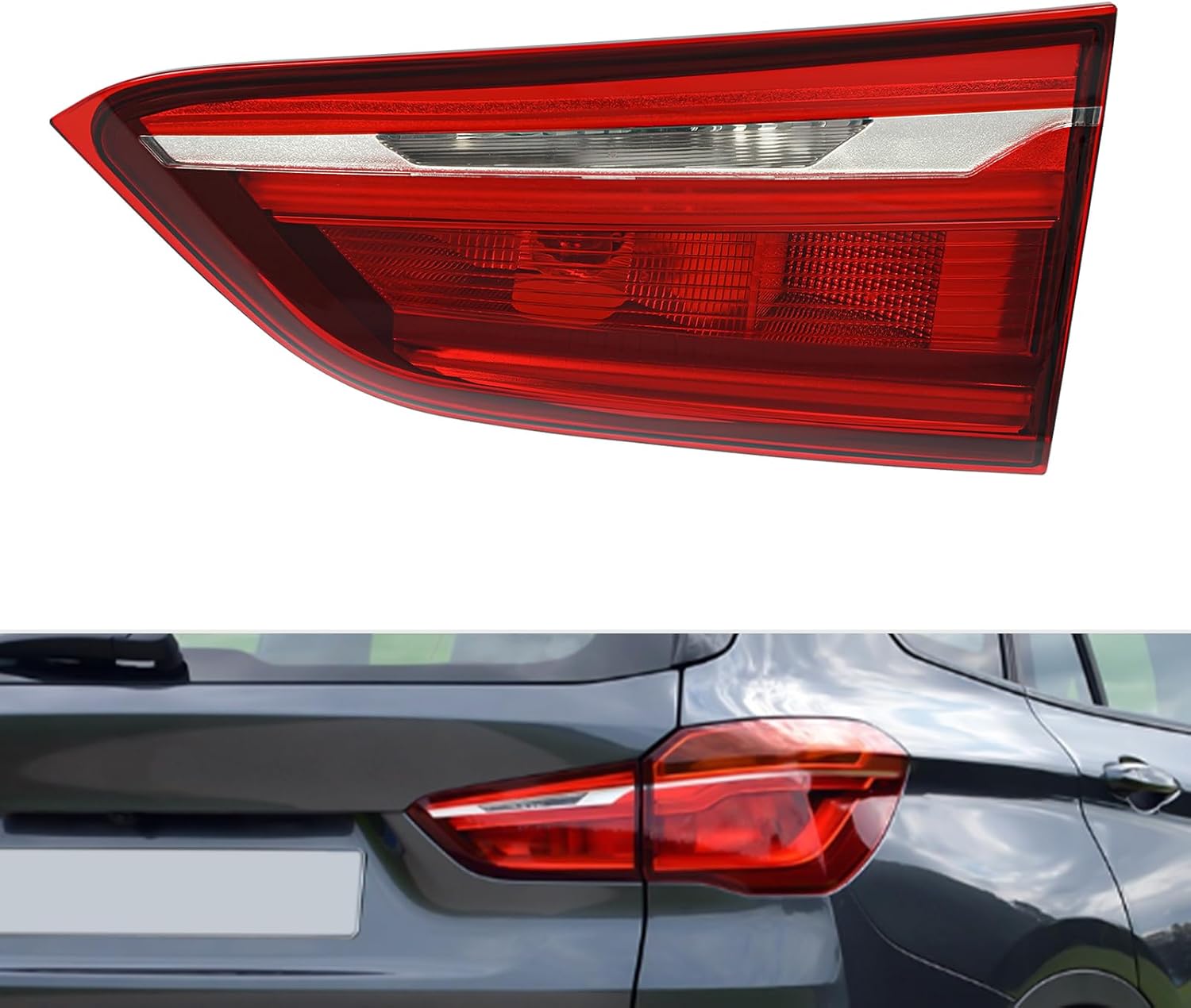 LED Inner Tail Lights Lamps for 2016 2017 2018 BMW X1 F48, 63217350697, 63217350698; 63217488547, 63217488548, Left & Right Side Inner Rear LED Tail Light Taillight Assembly (Right Passenger Side)