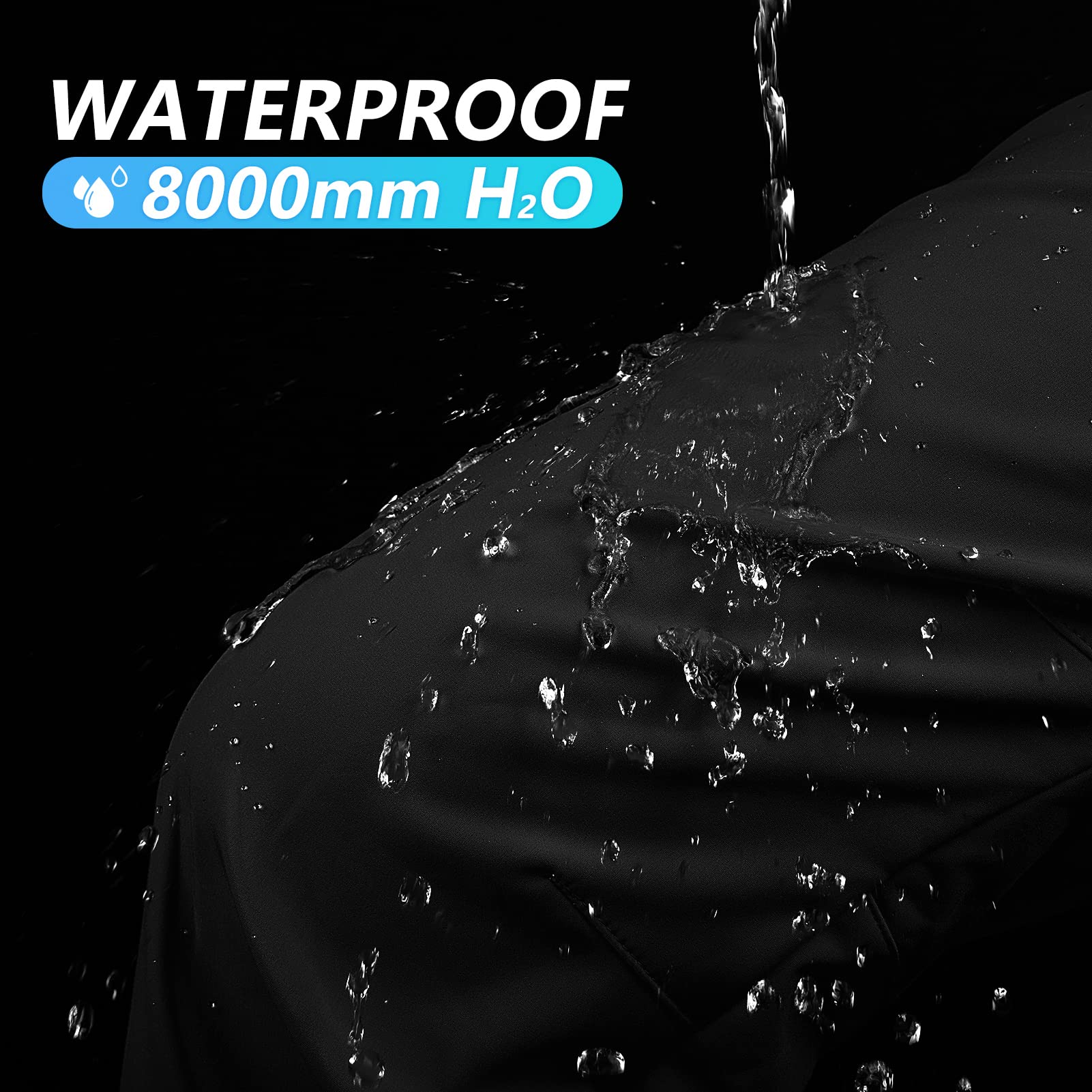 33,000ft Herren Skihose Hosenträgerhose Outdoorhose Wasserdicht Winddichte Softshellhose Warme Gefütterte Schneehose Snowboardhose Skilanglaufhose Thermohose Winter Ski Pants