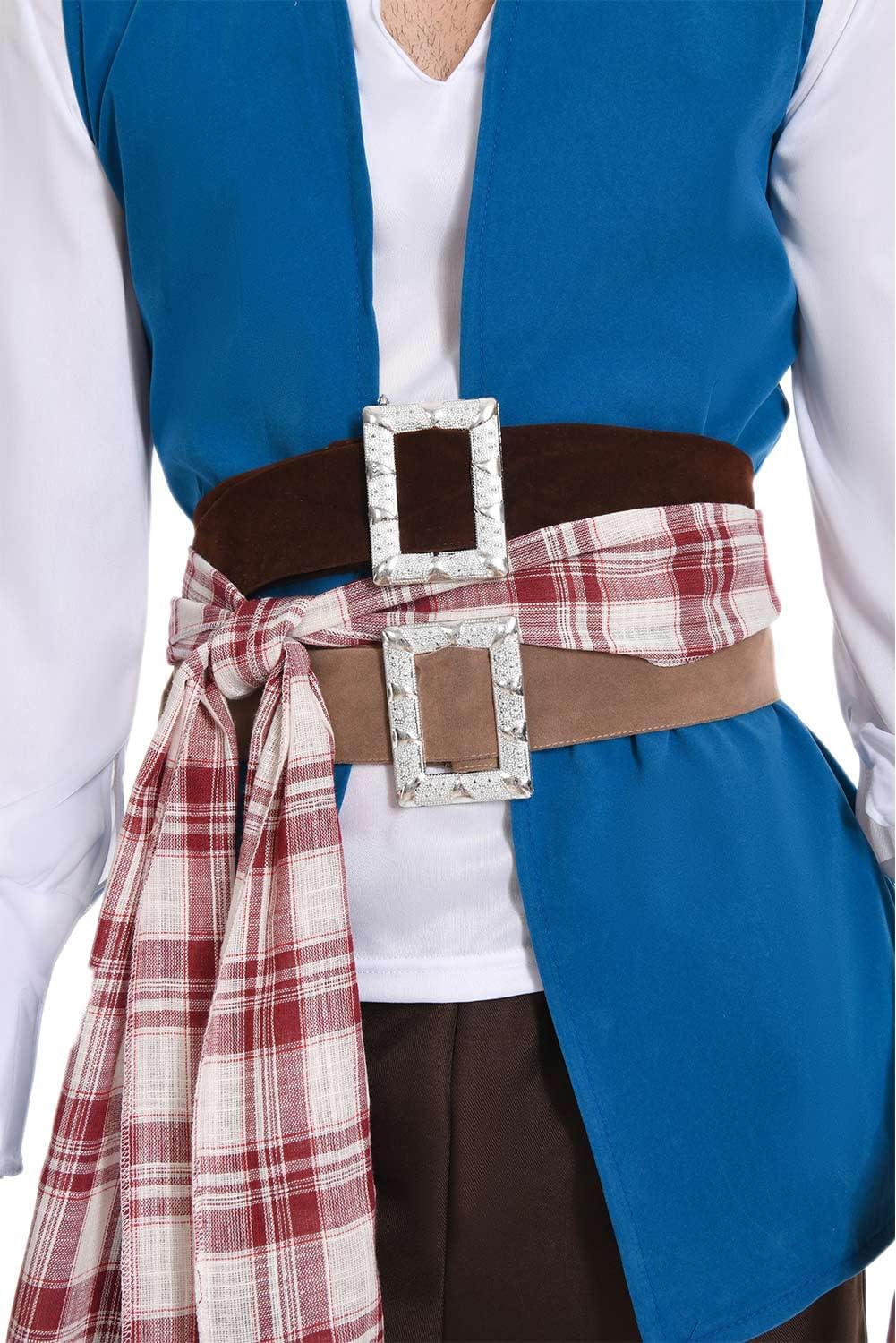 Pirate Costume Men Cosplay Pirate Outfit Halloween Adult Captain Shirt Pants Belt Dress Up Full Suit 9 Pcs - Image 5