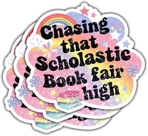 3 calcomanías de Chasing That Scholastic Book Fair High, regalo para lector Bookish Chasing That Scholastic Book Fair High Stickers 90s Nostalgia