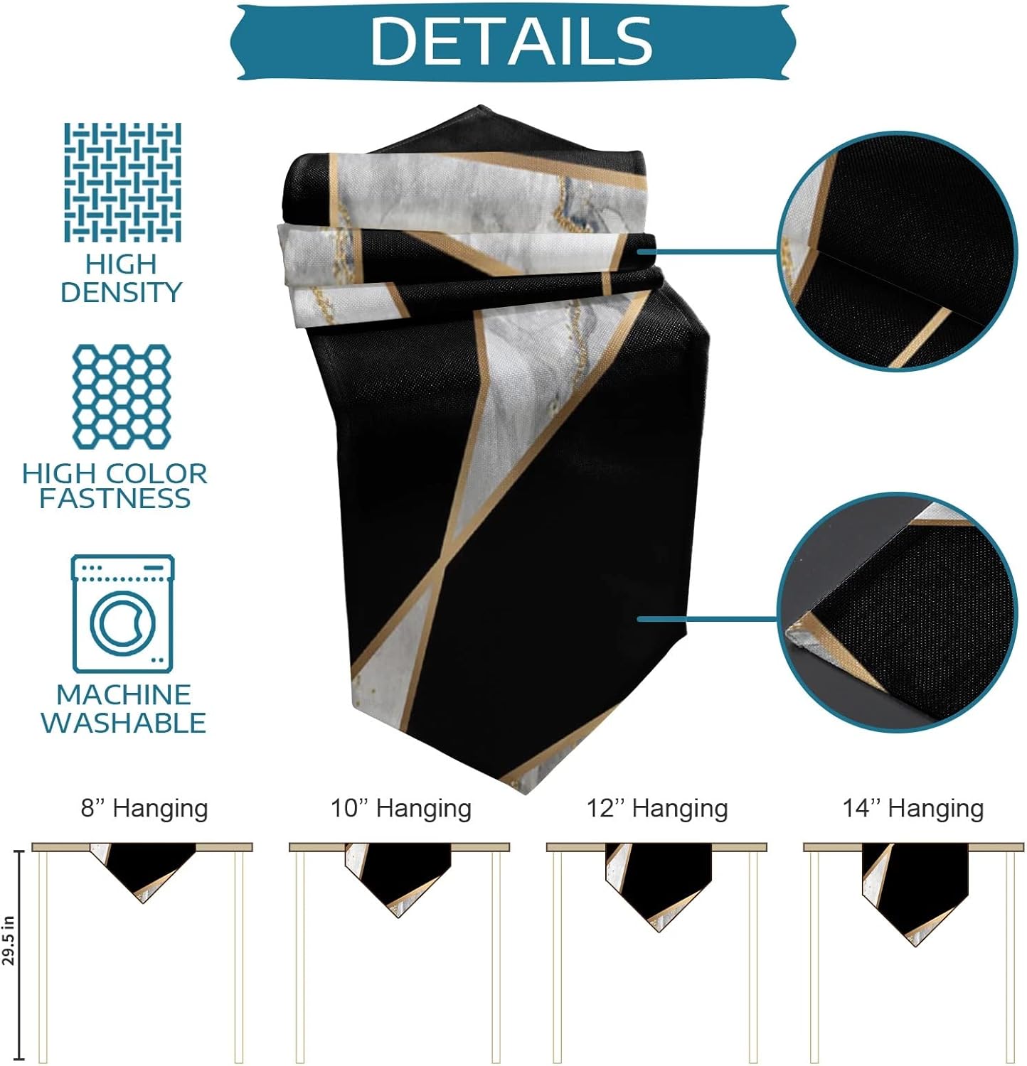 大理石のテーブルランナー テーブルフラグ ホームパーティー カントリー ウェディングデコレーション テーブルクロス テーブルランナー