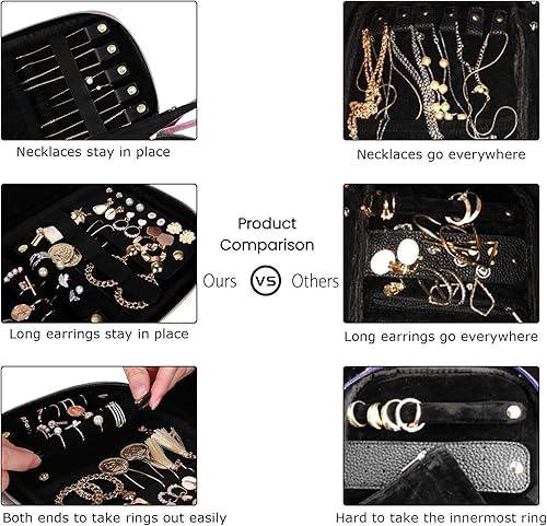 Miniatura 4 de BAGSMART - Organizador de terciopelo para joyas anillos collares pulseras aretes