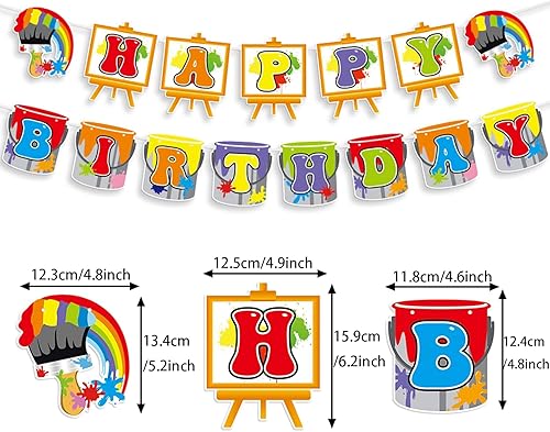 Vista 369 de Zwiebeco Decoración de fiesta de feliz cumpleaños, banderín, guirnalda de banderines, kit de abanico de papel para niños, Capitán América