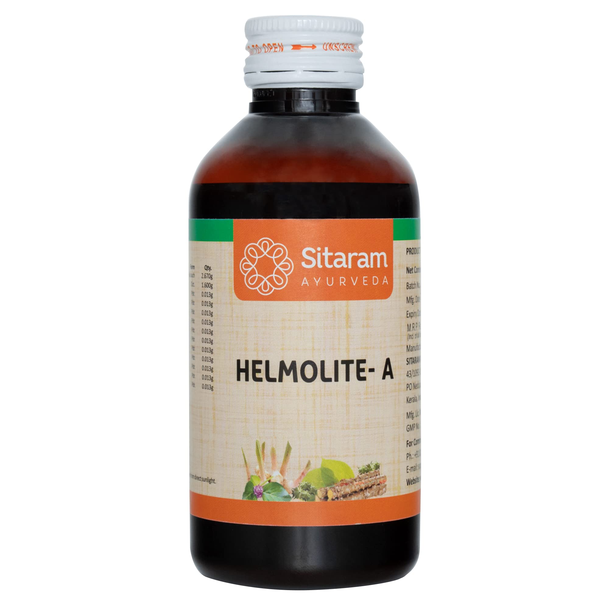 Sitaram Ayurveda Helmolite A 200ml, Ayurvedic Preparation For Periodical Deworming in Children, Improves Appetite, Digestion, Metabolism, Effective for Constipation & Abdominal Flatulence. (B08BTWLJZM) Amazon Price History, Amazon Price Tracker