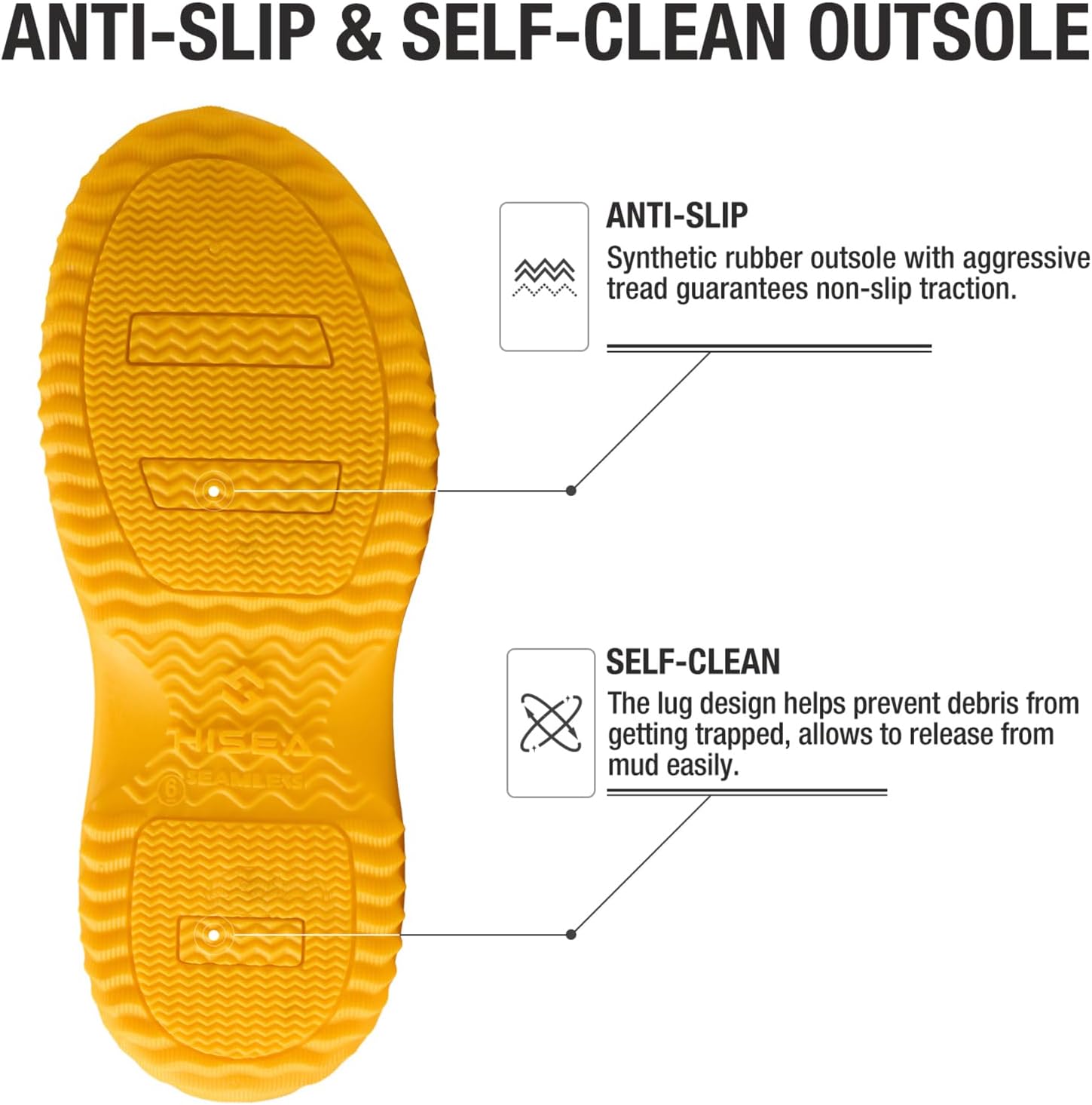 HISEA Women's Mud Rain Boots, Waterproof Tall Garden Shoes, Insulated Neoprene Rubber for Outdoor Activities: Hunting, Gardening, Farming, Muddy Yard Work, Sizes US 6-11 - Image 6