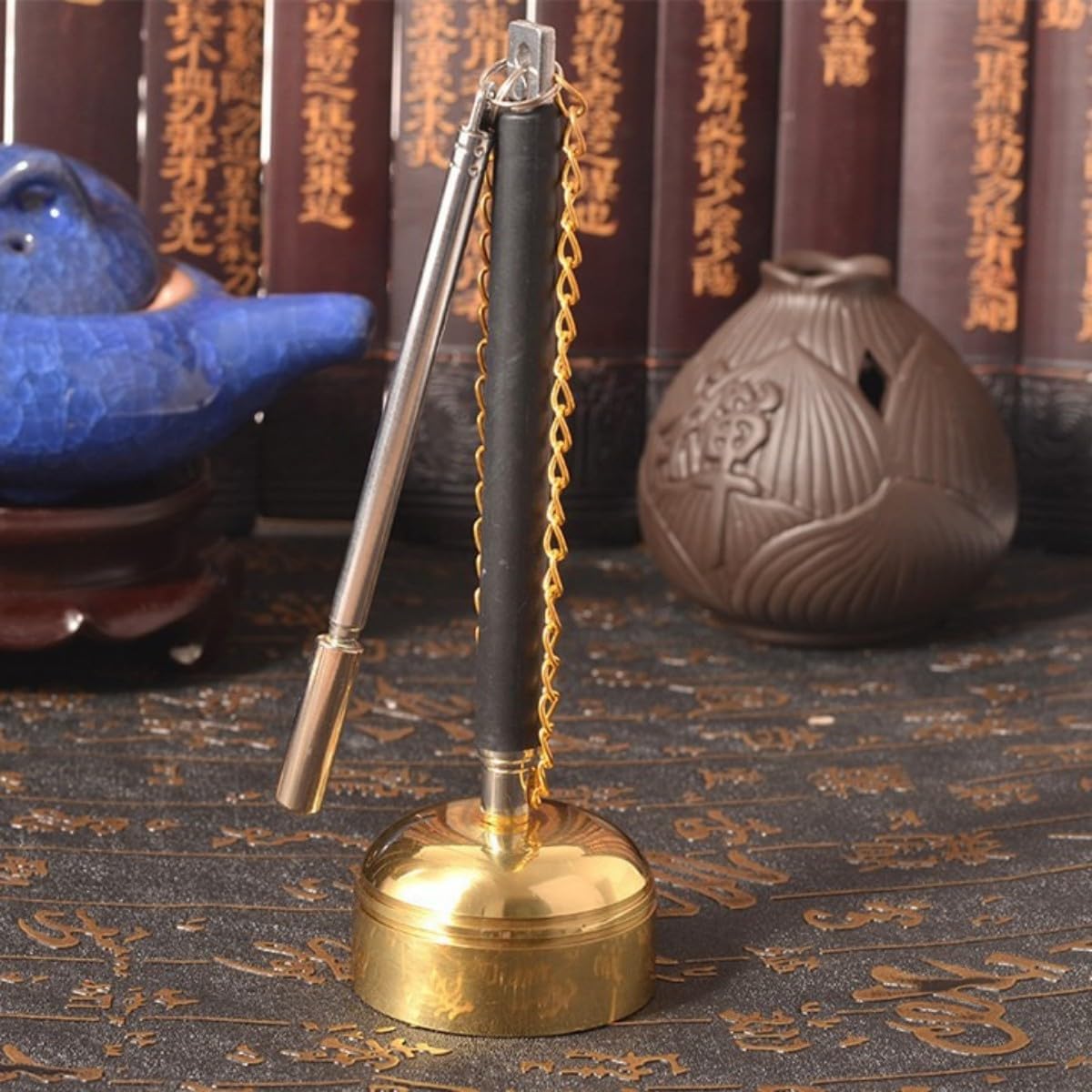家罄引磬铜罄纯铜台湾庆伸缩引擎铜铃 Feng Shui Home Office Shop Decorations