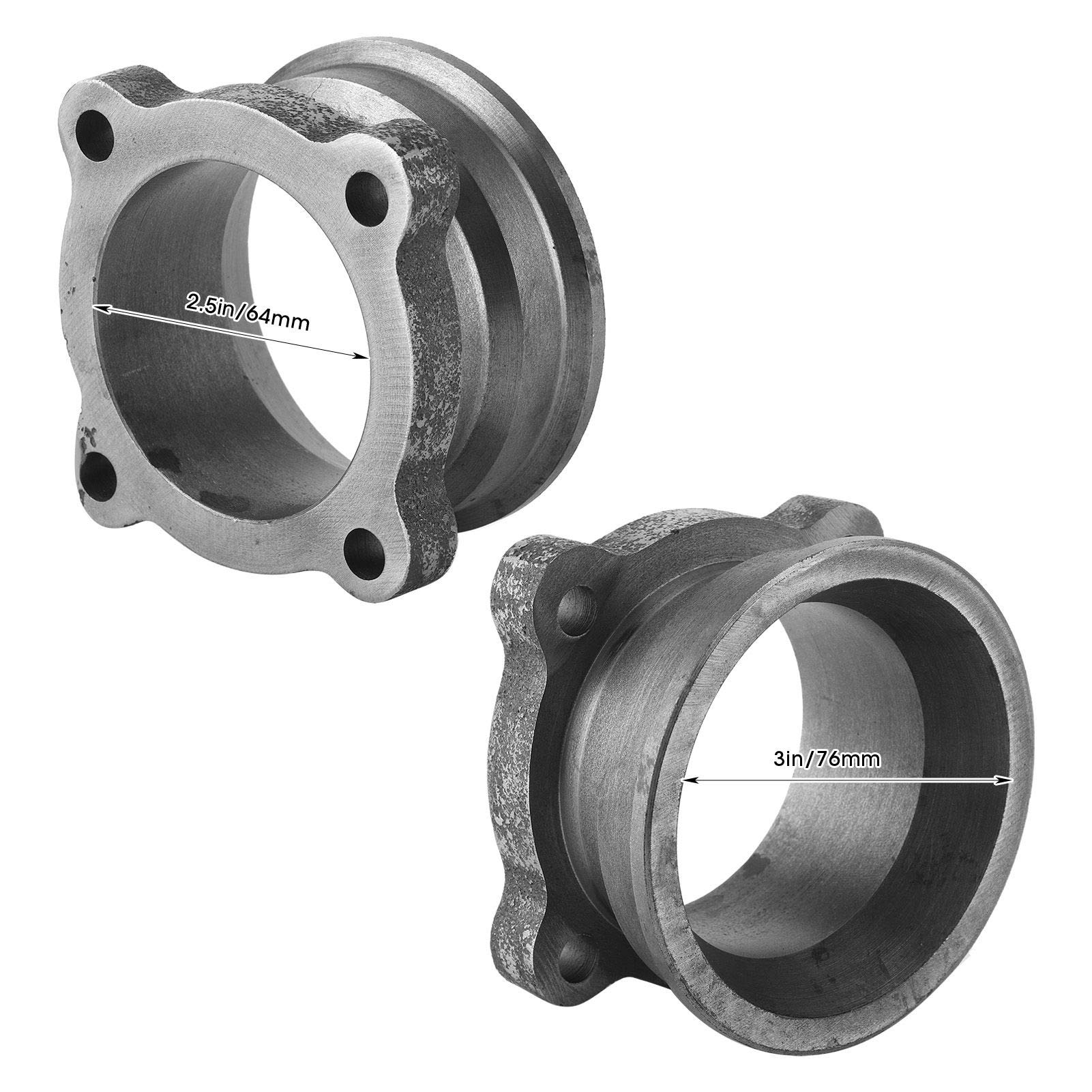Turbo Scarico V Bend Flangia Adattatore Flangia di Scarico V Band Adattatore Flangia di Scarico Turbo Downpipe 4 Fori Per Bulloni Per 2,5 Pollici a 3 Pollici Universale