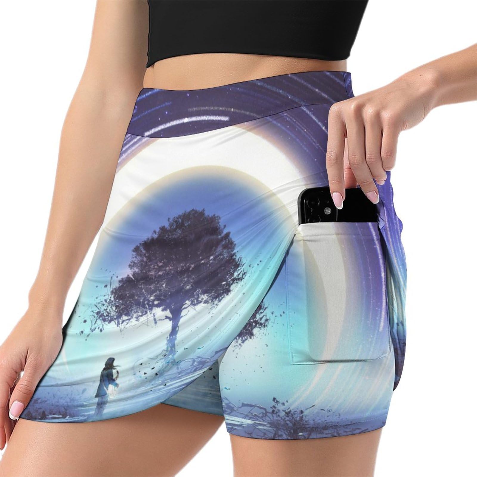 Mini jupe de course active Nébuleuse Galactique pour le running - 8