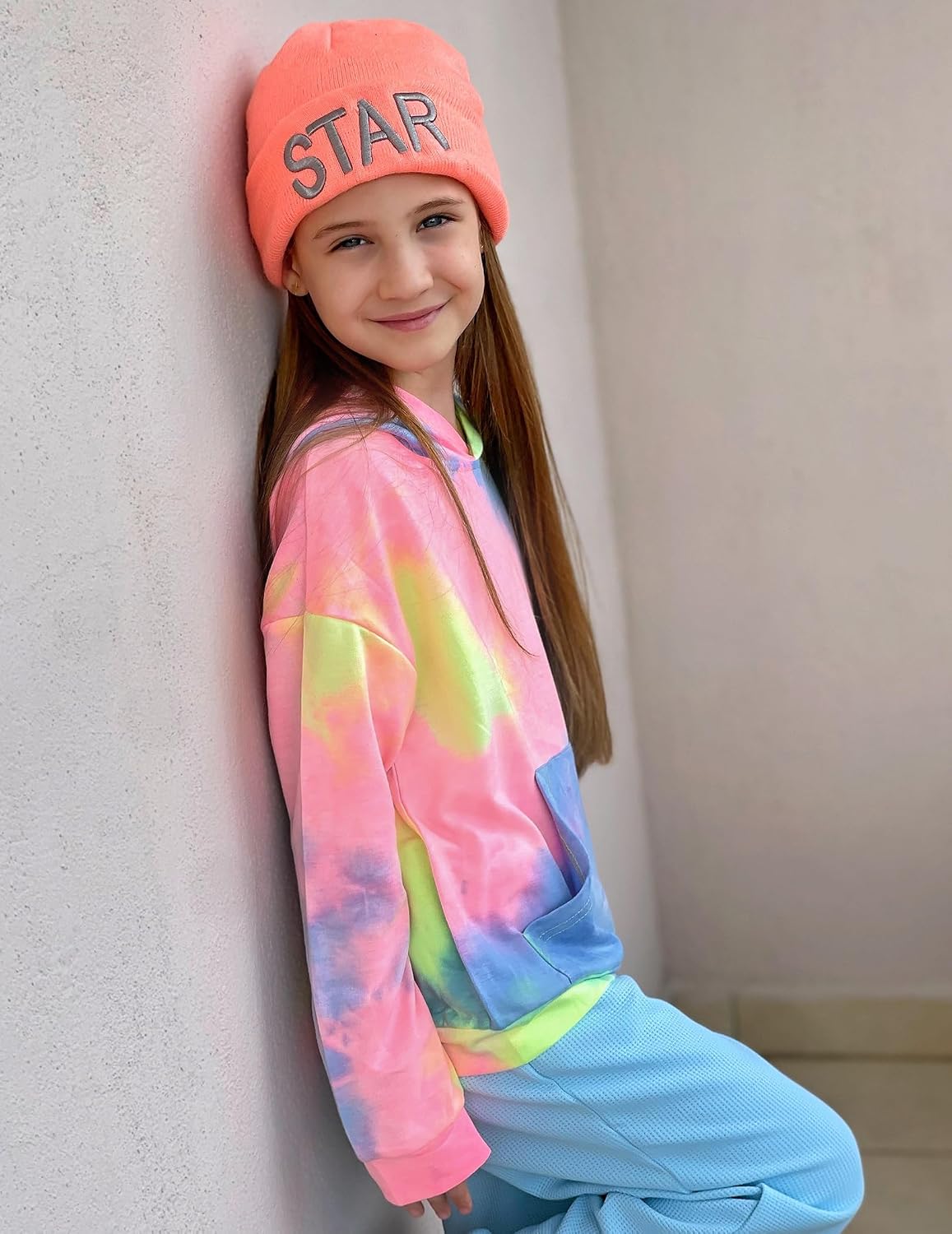 Arshiner Graphic Hoodies for Girls Tie Dye Sweatshirt Cute Pullover Tops image 5