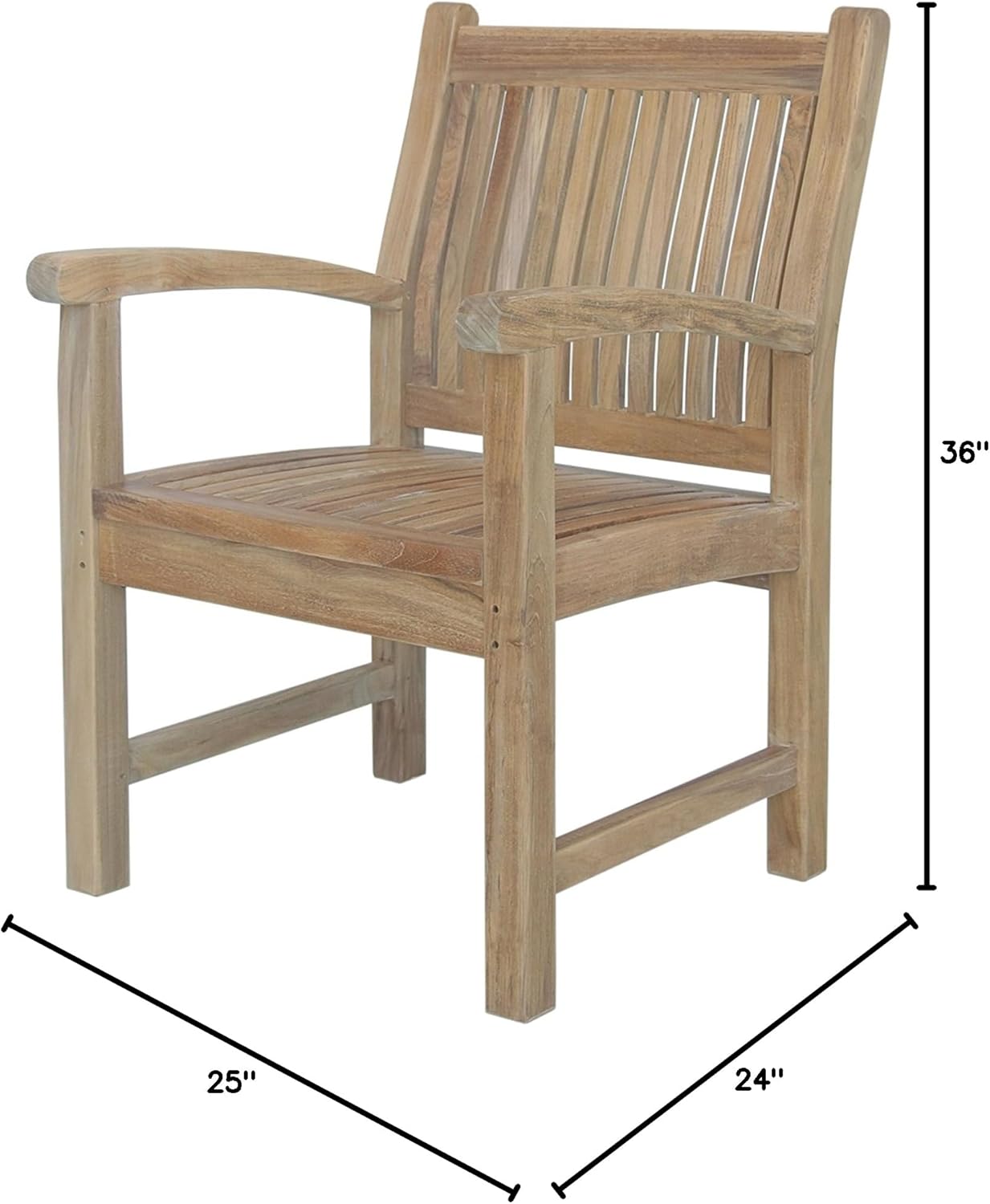 Anderson Teak CHD-112 - No Cushion Sahara Dining Armchair