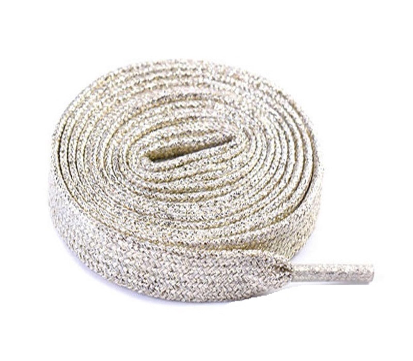 Lacets, Lacets colorés Lacets dorés Brillants métalliques de(Light Gold,120cm)