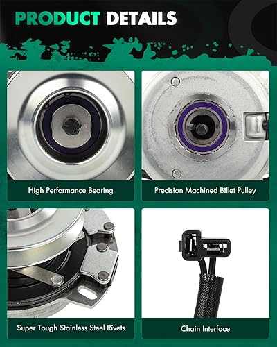 Vista 811 de SCITOO Embrague eléctrico de toma de fuerza AM119683 Compatible para Warner: 5217-35, 5217-6, 5217-7, 5217-9; para John Deere: 5217-7, AM119683