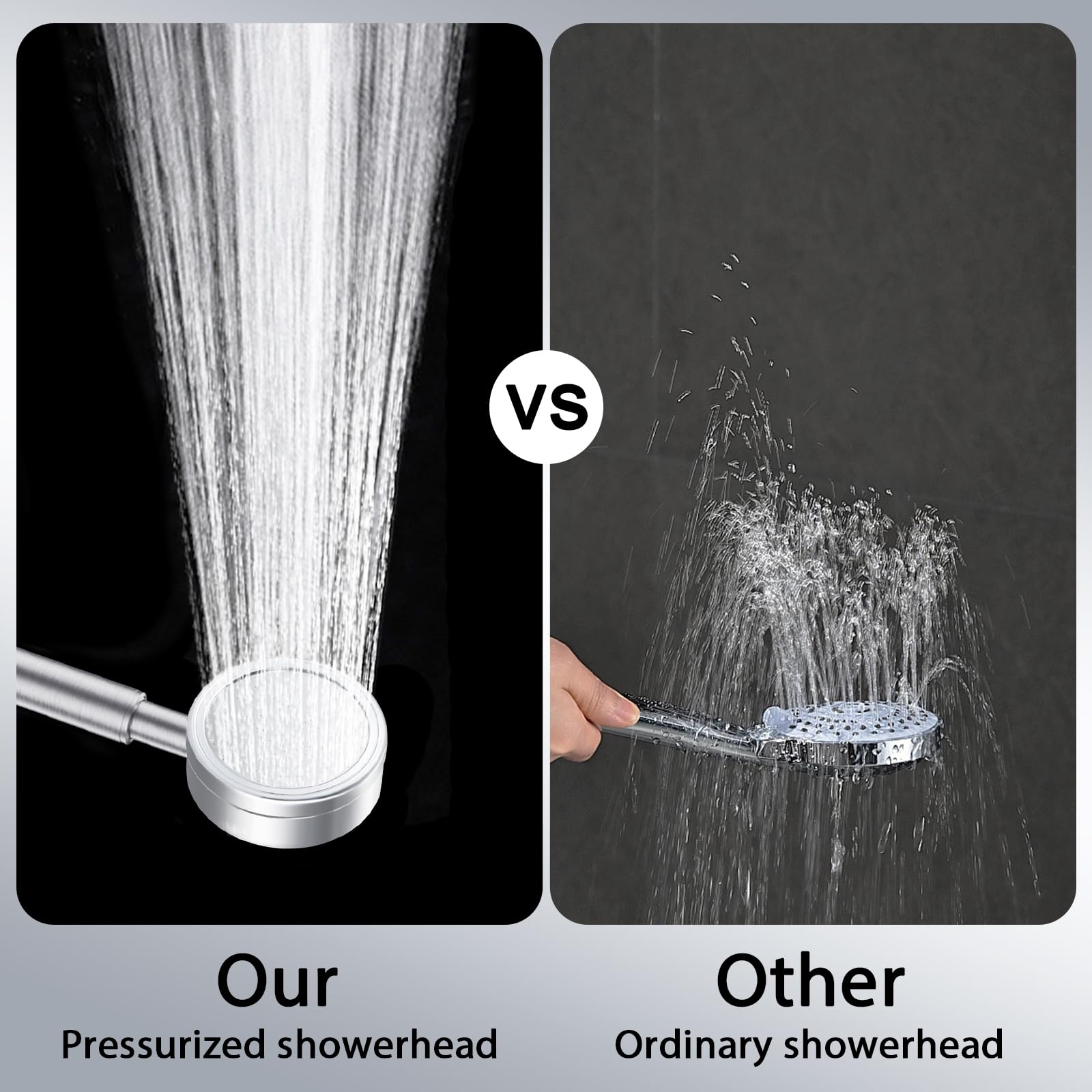 Shower Head (200+ Water Outlet 304 Stainless Steel) High Pressure Design, Powerful Shower Head for Low Water Pressure - Image 4
