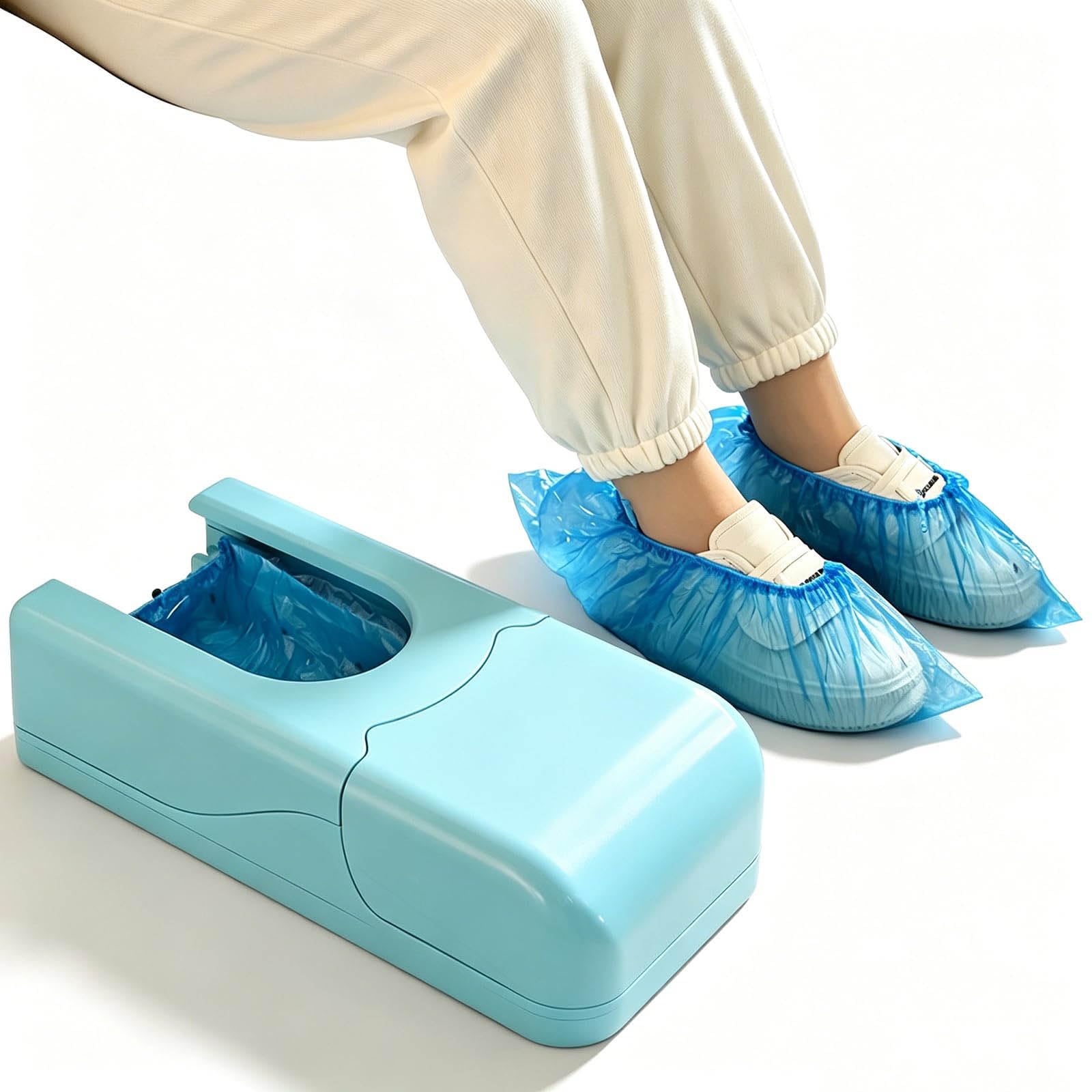 Aplicador de cubiertas de zapatos manos libres para evitar suciedad en el suelo