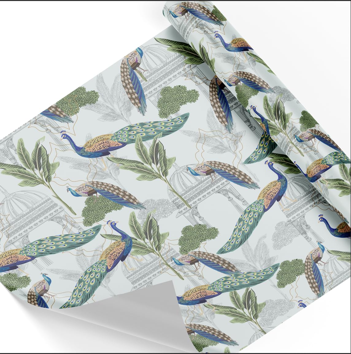 Be StoriesThe Dancing Peacock Colorful Design Wrapping/Laminated Art Paper sheet 100 GSM for Gift Packing for all occasions like Birthday, Diwali, Chirtsmas, 28 inches x 20 inches of 5-Sheets