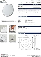 Vista 2 de Church 540EC 346 Asiento de inodoro delantero cerrado redondo en galleta