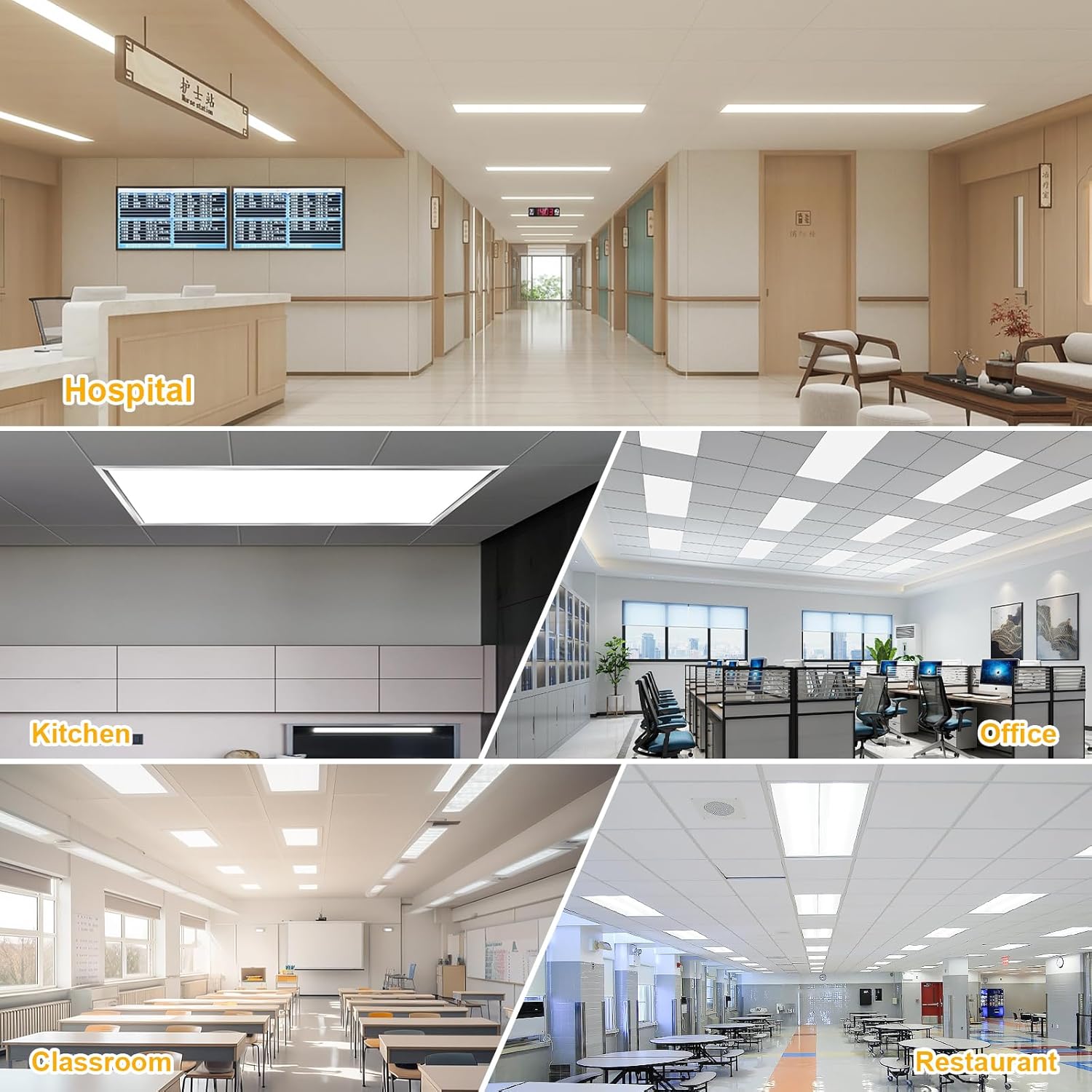 16 Pack Replacement Fluorescent Light Cover Panels, Blusun Flat Clear Acrylic Prismatic Ceiling Light Cover Plate, Ceiling Light Replacement Covers for Overhead Lighting Fixtures(22.5" x 46.5"x 0.1")