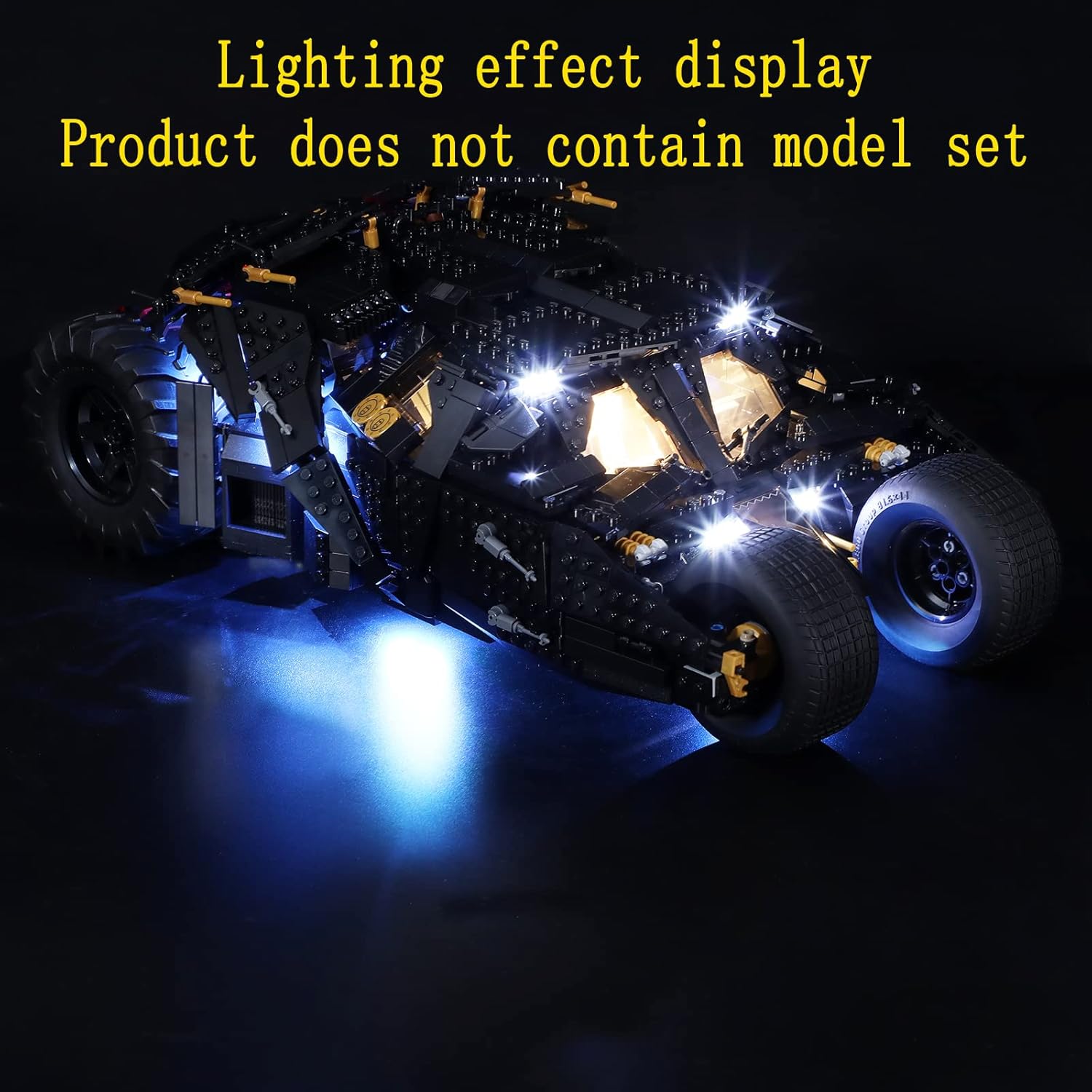 GEAMENT LED Light Kit Compatible with Lego Batman Batmobile Tumbler - Lighting Set for 76240 Building Model (Model Set Not Included)