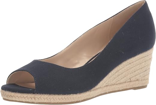 Bandolino Footwear Women's Wedge Sandal, Navy, 9.5 M