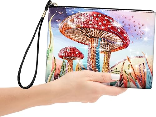 Miniatura 7 de Geyoga 2 unidades de monederos de pintura de diamantes 5D DIY diamante pintura bolso de mano arte diamante bolso de mano bolsa de mano para mujeres