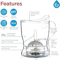 Vista 7 de GROSCHE Aberdeen - Tetera infusora de té y tetera inteligente, sin BPA, diseño sin goteo, posavasos Fácil de preparar Fácil de limpiar