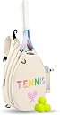 NZNDB Tennis Bags for Women Girl, Tennis Sling Crossbody Backpack, Water Resistant Tennis Bag for Pickleball, Tennis, Racketball