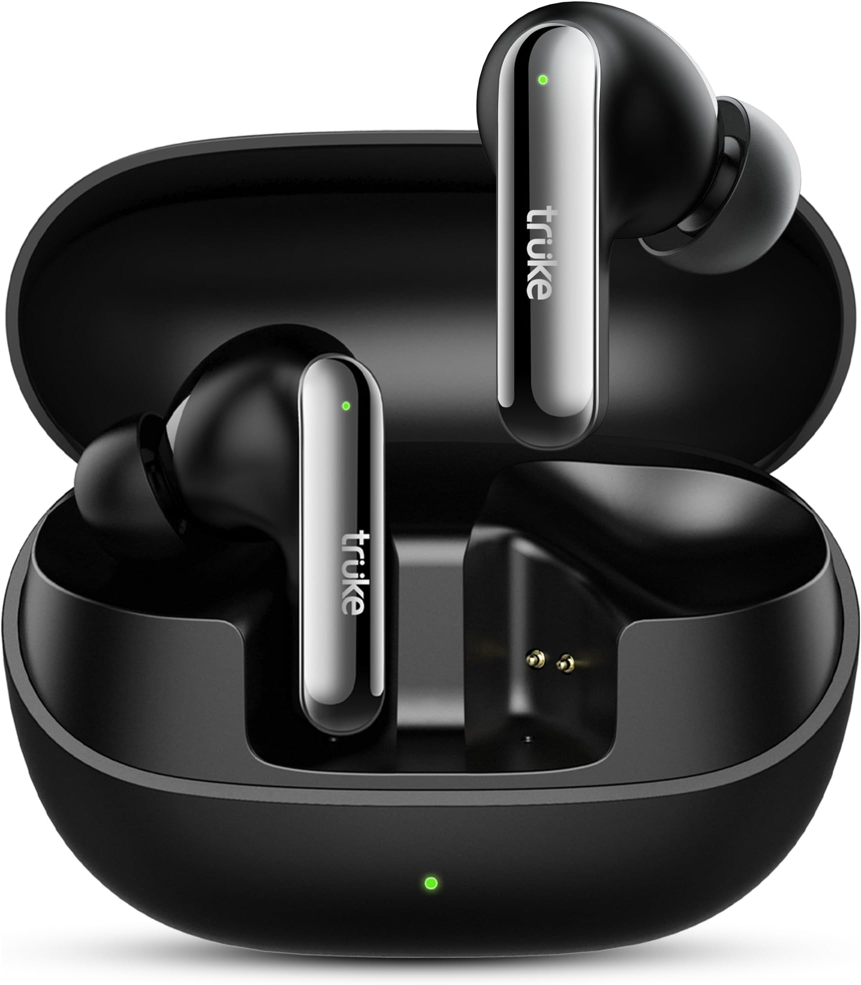 truke Just Launched Buds Clarity 5 v2 True Wireless in Ear Earbuds, 6Mic Adv. ENC, Dual Pairing, 80H Playtime, 35ms Ultra-Low Latency, 13mm Titanium Drivers, 3 EQ Modes, Fast Charge [Metal Black]