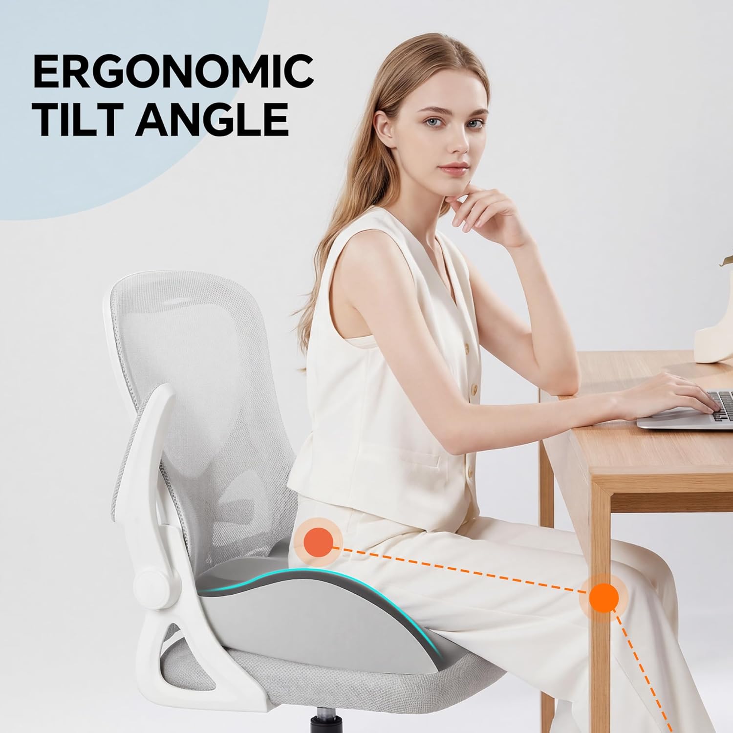 ROYALAY Ergonomic Recliner Cushions for Elderly, Memory Foam Recliner Cushions for Long Sitting, Chair Seat Pad for Back Pain with Detachable Cover(Grey)