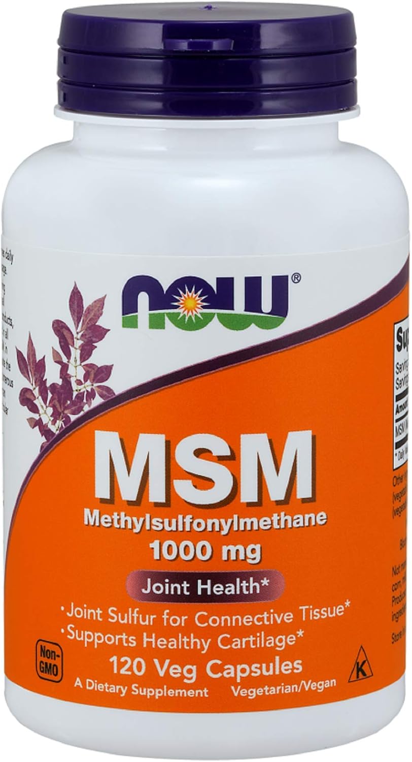 Now Foods MSM 1000 Milligrams - 120 Veg Caps 8 Pack