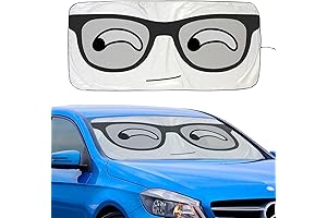 KANCOKIT Emoji Car Windshield Sunshade, Protect Your Car from UV Rays and Keep it Cool
