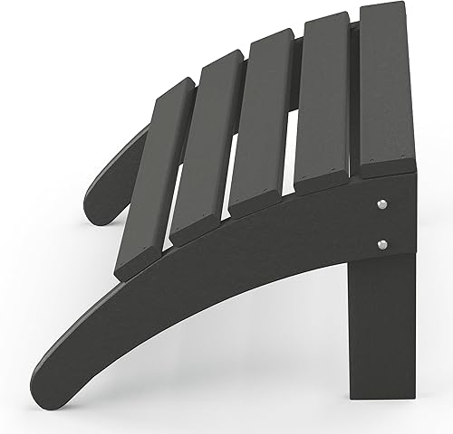 Vista 140 de WestinTrends Otomana para exteriores, reposapiés otomano Adirondack para patio, taburete de madera de polietileno para todo tipo de clima