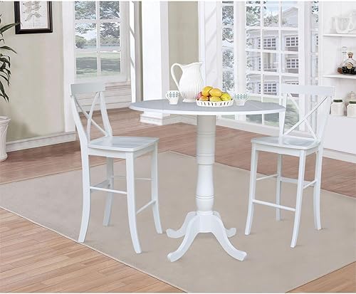 Miniatura 2 de International Concepts - Mesa de comedor (16.5in), color blanco