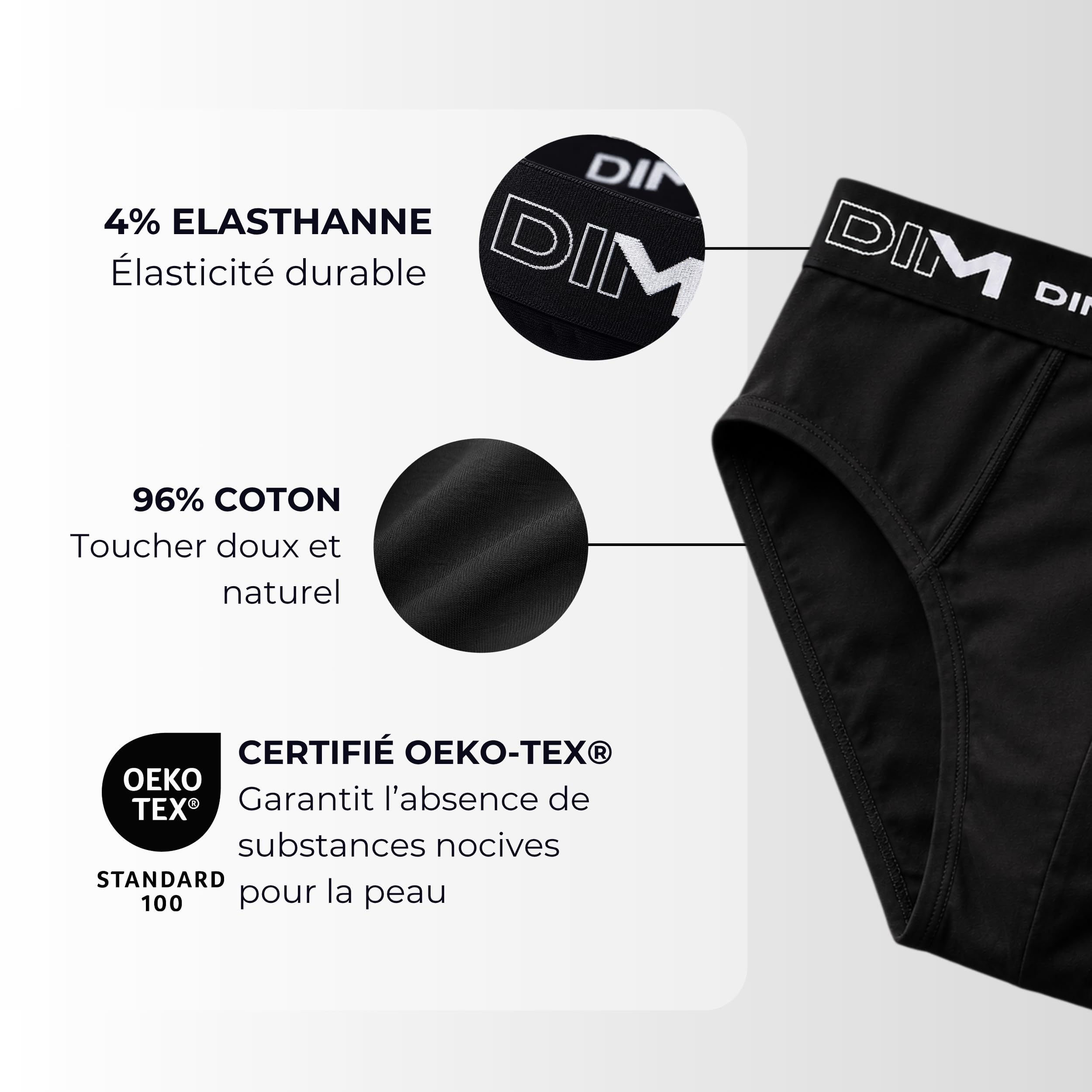 DIM Herren Slip 6er Pack | Bequeme Stretch-Baumwolle | Täglicher Halt | Ohne Etikett