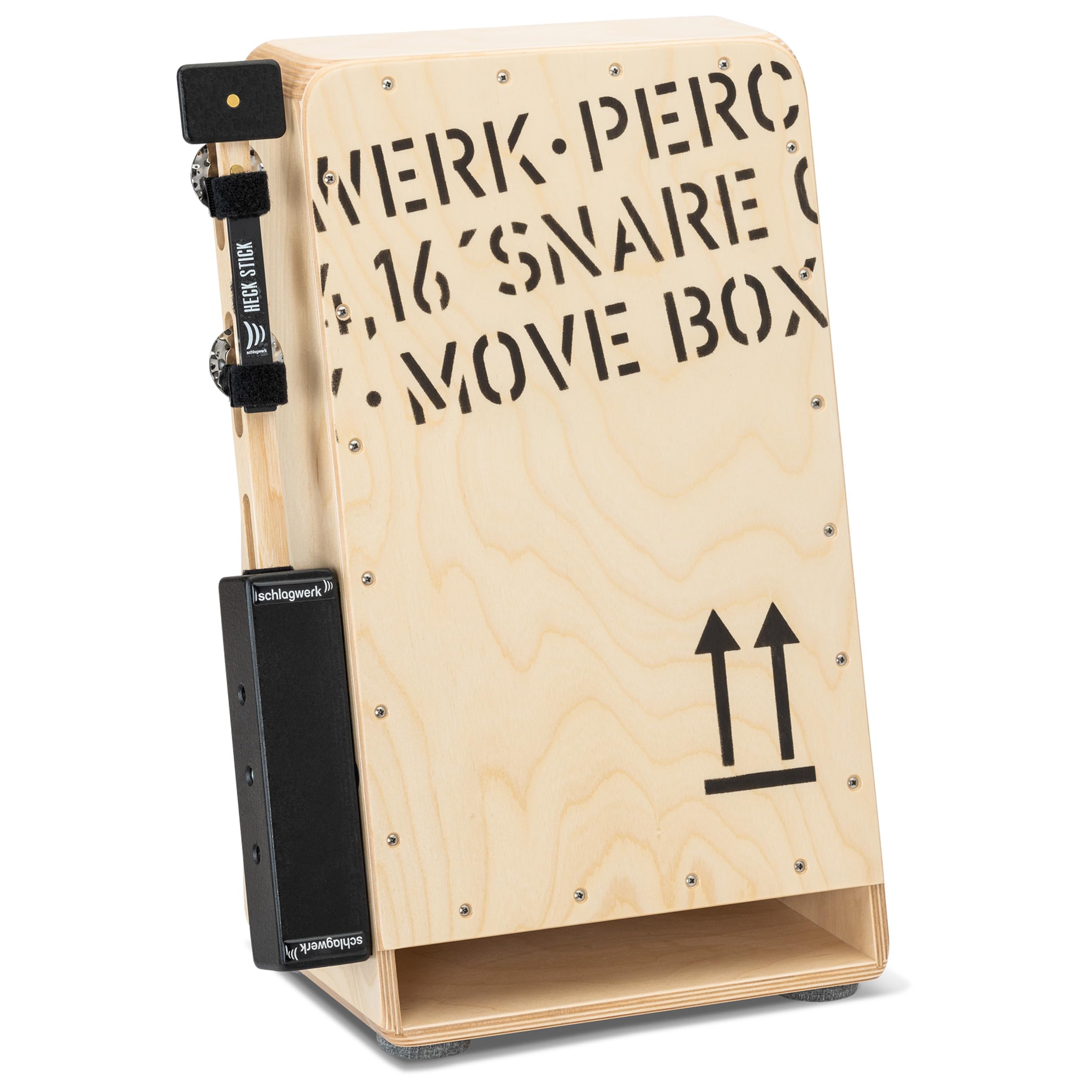 Schlagwerk MB110 Move Box Cajon - tragbare mobile Cajon - Ideal für Bühne und Walking Acts - spielbar im Stehen und Gehen - inklusive Heck Stick und Tragegurt - mobiles Drumset