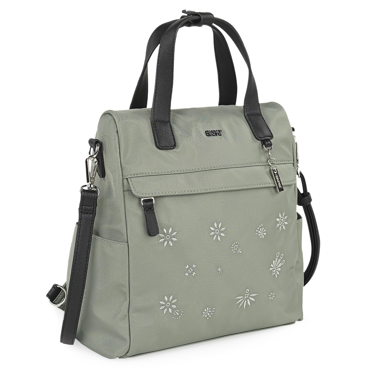 SKPAT - Backpack Womens. Womens Backpacks Fashionable by SKPAT. Travel Backpack with Double Handle and Adjustable Straps for The Back. Ladies Backpacks Nylon-PU Material, Khaki